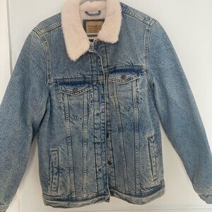 PULL&BEAR LINED DENIM JACKET
